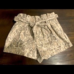 Snake skin shorts